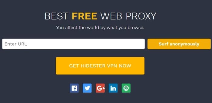 무료 IP 우회 사이트 Hidester